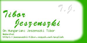 tibor jeszenszki business card